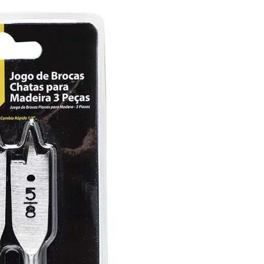 Jogo De Brocas Chatas Para Madeira 3 Peças 1/4 919950 Perfuração Rápida Collins - imagem 4