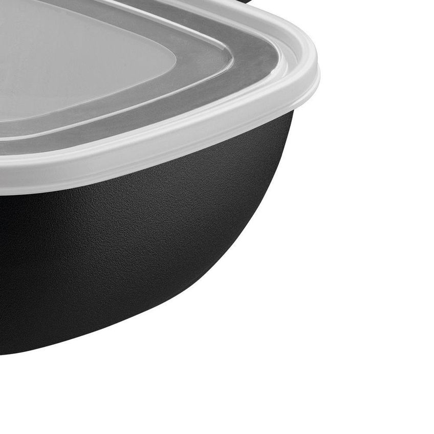 Jogo De Potes Mixcolor Armazenar Alimentos Polipropileno Proteção Antimicrobiana Cozinha Preto - imagem 3