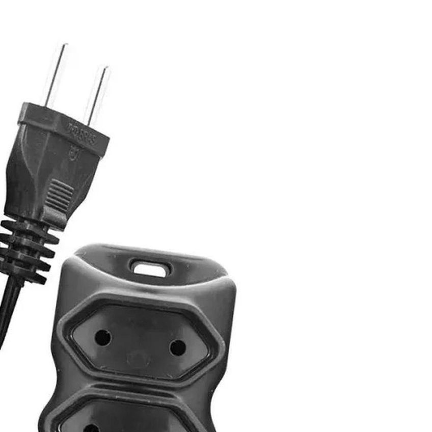 Extensão Elétrica 5m 10A 3 Tomadas Cabo Paralelo 2x0,75mm Preto Liege Cosmetics - imagem 4