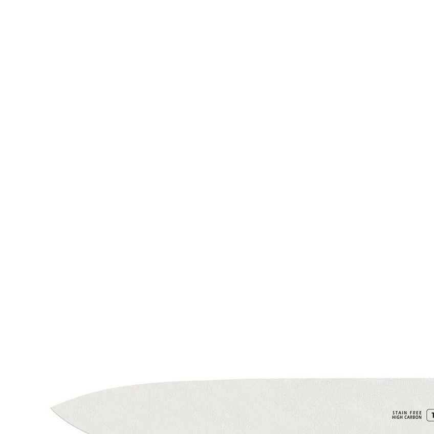 Faca Para Carne Profissional Master Aço Inox Cabo Polipropileno Branco Proteção Antimicrobiana - imagem 3