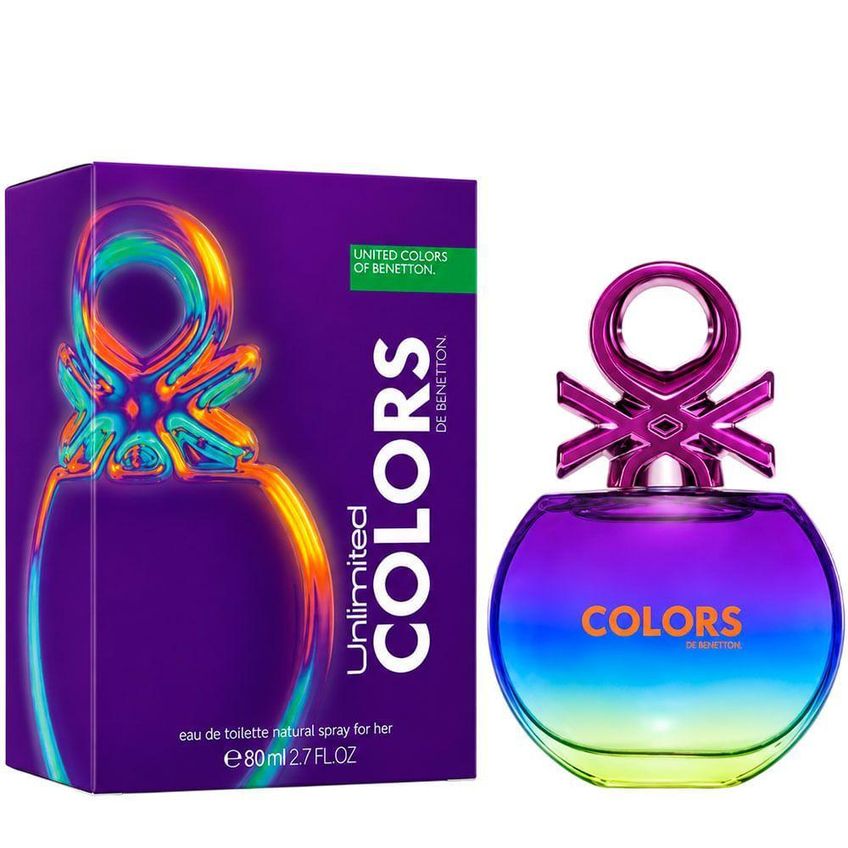 Perfume Unlimited Colors For Her Feminino Eau De Toilette Floral Gourmand 80ml Benetton - imagem 3