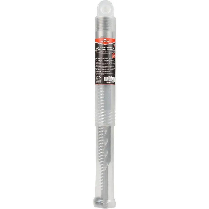 Haste SDS Plus 250mm Rosca M22 Para Serra Copo Com Broca Guia Metal Duro Worker - imagem 3