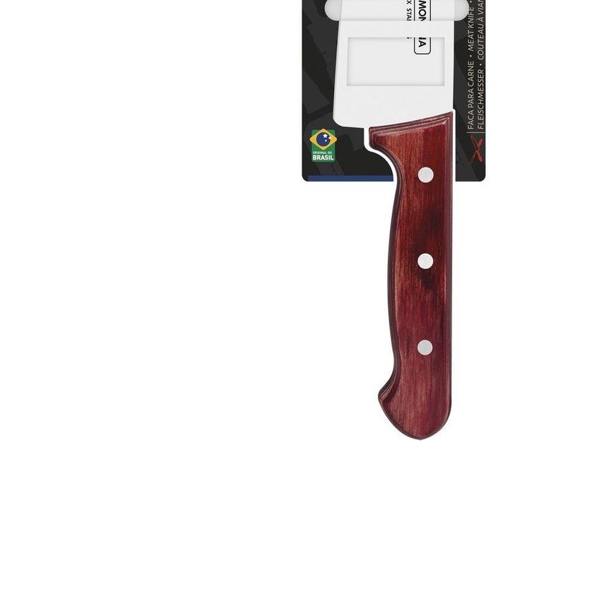 Faca Para Carne Polywood Churrasco Aço Inox Madeira Alta Resistência Vermelho Tramontina - imagem 5