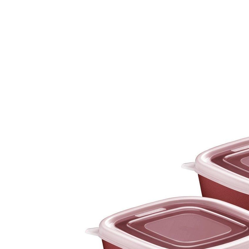 Jogo De Potes Mixcolor Armazenar Alimentos Polipropileno Livre De Bpa Cozinha Vermelho Tramontina - imagem 4