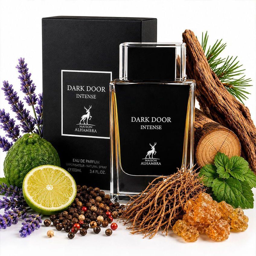 Perfume Dark Door Intense Masculino Eau De Parfum 100ml Maison Alhambra - imagem 4