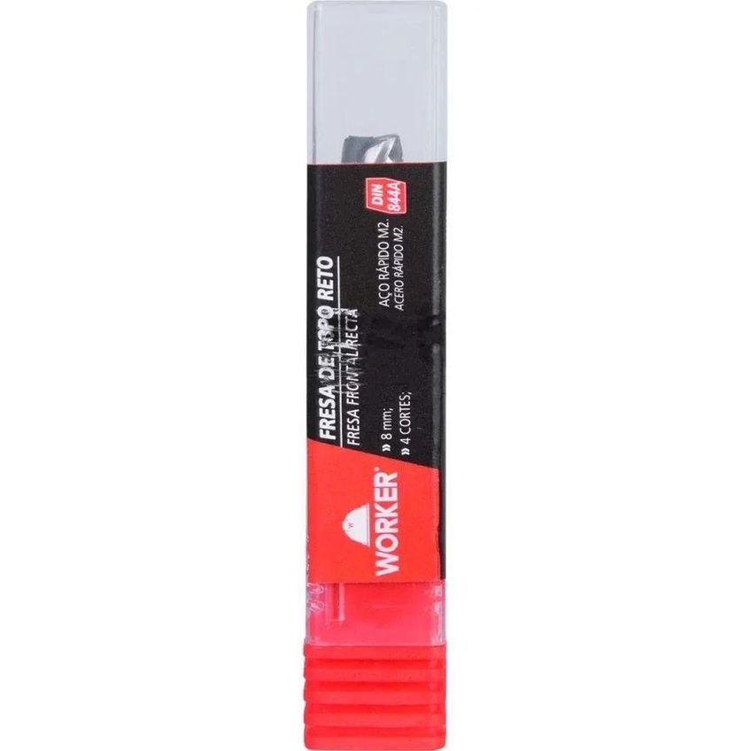 Fresa De Topo Reto 8mm Aço Rápido Hss 4 Cortes Aço Hss M2 Worker - imagem 4