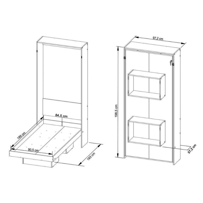 Cama Solteiro Multifuncional Juvenil CM8015 Articulada Amêndoa Tecno Mobili - imagem 4