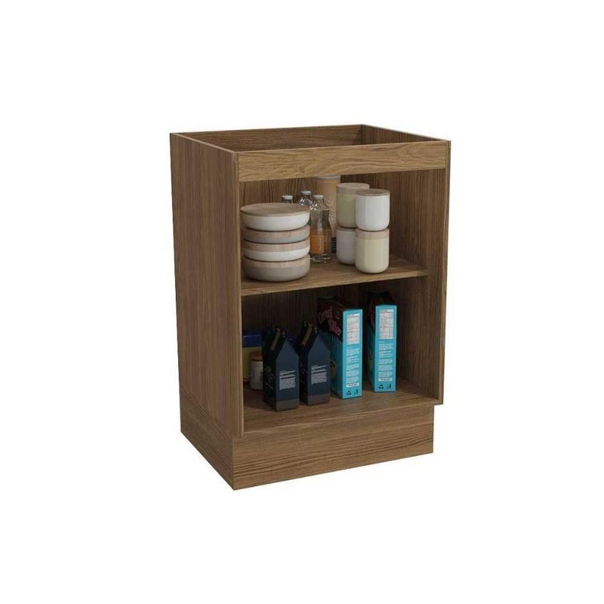 Balcão De Cozinha Modulado Botanic M629 1 Porta Mdf 60cm Fendi Nogueira Kappesberg - imagem 3