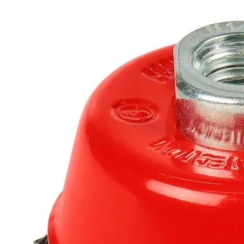 Escova Copo Trançada Para Esmerilhadeira 936197 Limpeza Pesada Aço Carbono Worker - imagem 4