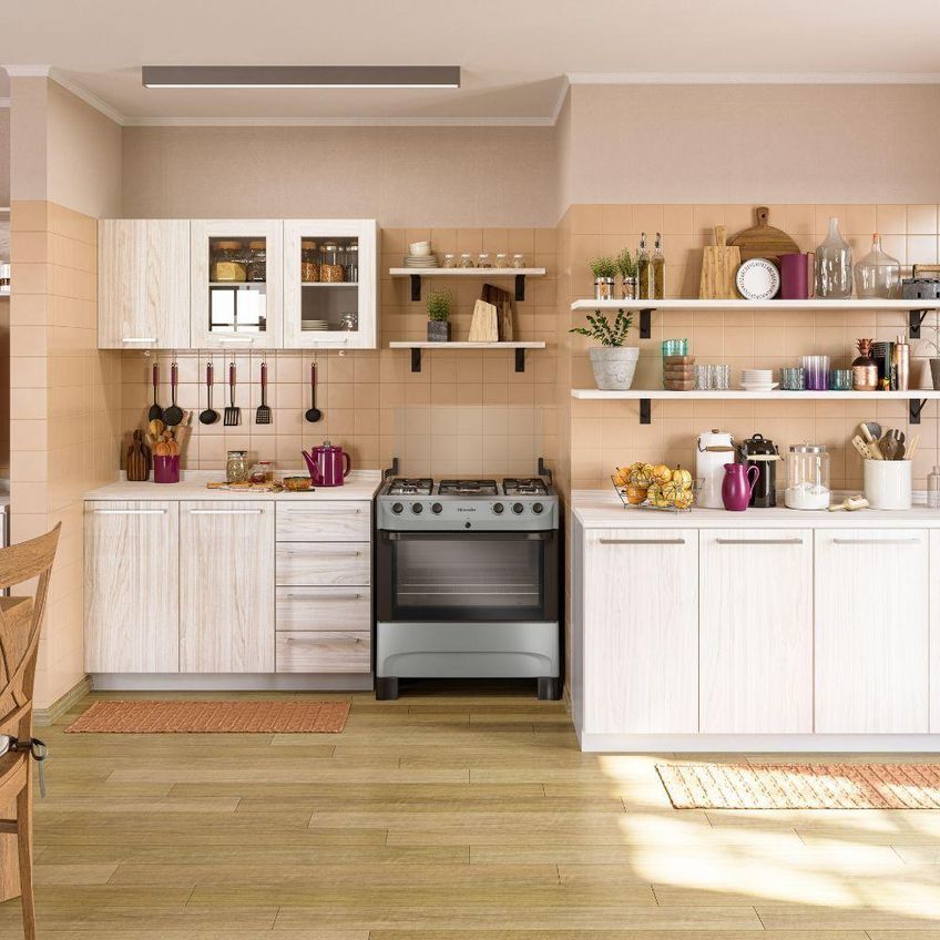 Fogão 5 Bocas Piso Gás Mueller Mfi5bb Mesa Inox Automático Branco Bivolt - imagem 5