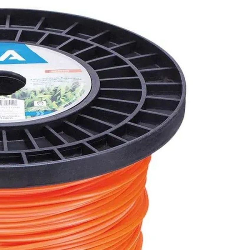 Fio De Nylon Para Aparador De Grama Quad 3,0mm 339m 3kg Quadrado Kala - imagem 3
