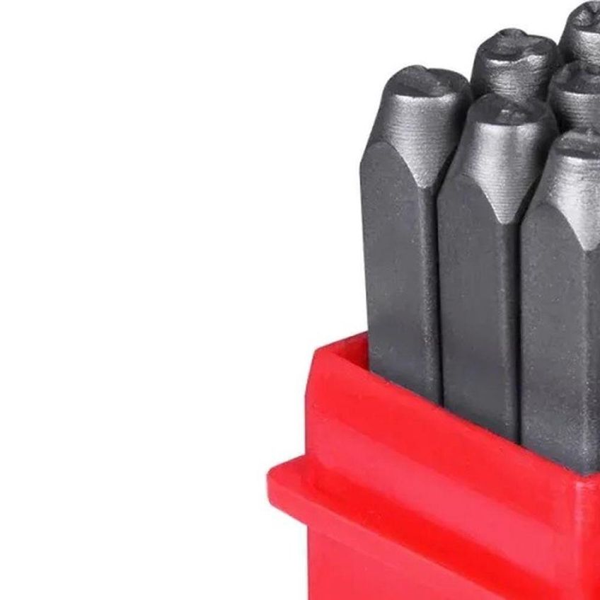 Jogo De Punção Numérico 3mm 0 A 9 1-8 Pol Para Gravação Em Metais Worker - imagem 5