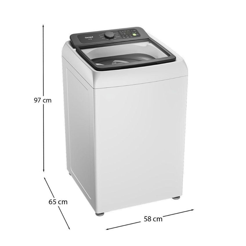 Lavadora Automática Consul Cwn14ab 14kg Branco Economia De Água 220v - imagem 4