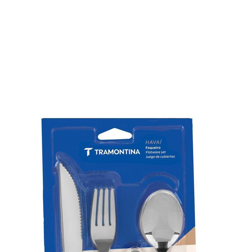 Faqueiro Havaí 24 Peças Aço Inox Acabamento Brilho Para Churrasco Tramontina - imagem 3