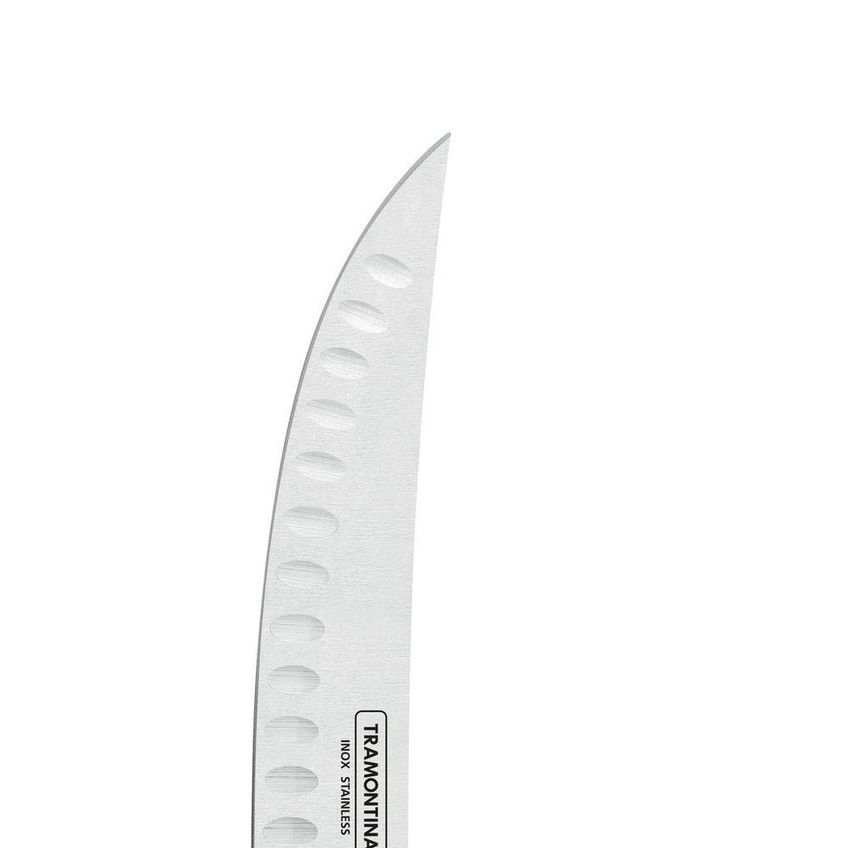 Faca Para Carne Butcher 8 Polegadas Aço Inox Cabo Madeira Polywood Castanho Tramontina - imagem 4