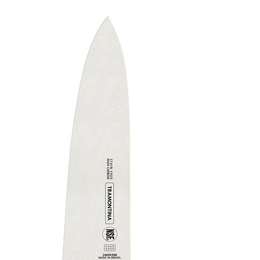 Faca Para Carne Profissional Master Corte Preciso Aço Inox Cabo Polipropileno Branco Tramontina - imagem 4