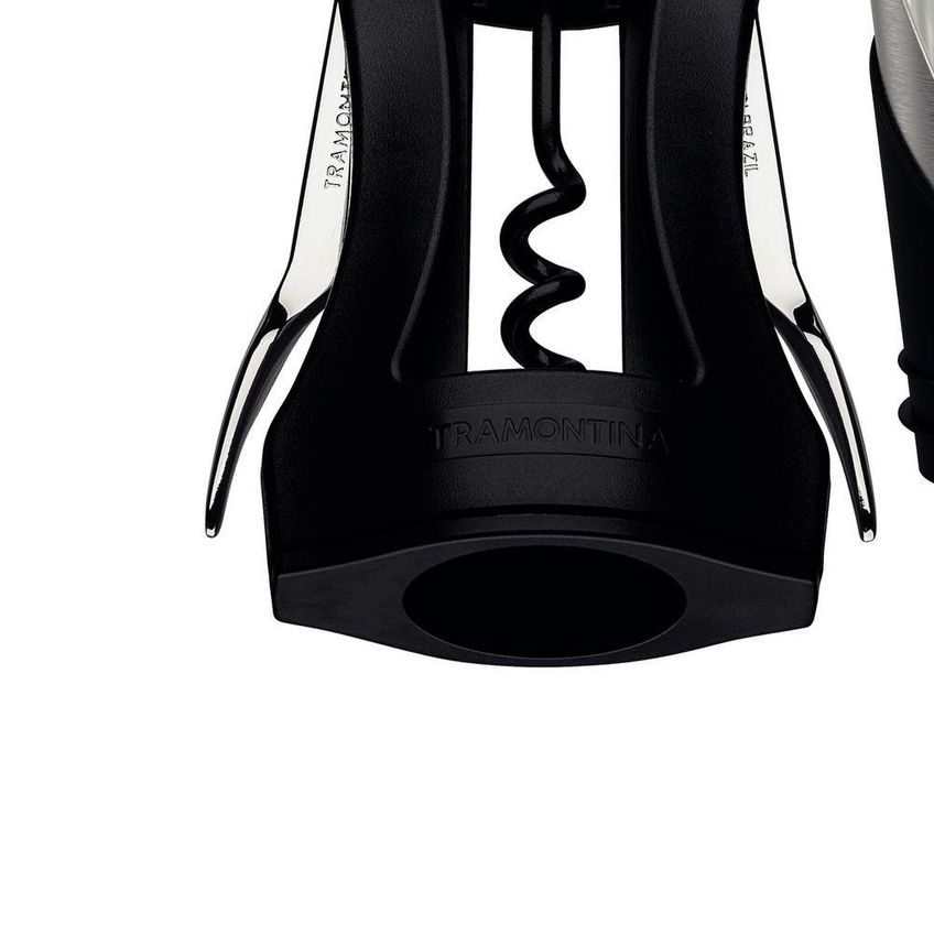 Jogo Para Vinhos Harmoniza Servir Aço Inox E Polipropileno 5 Peças Preto Tramontina - imagem 4