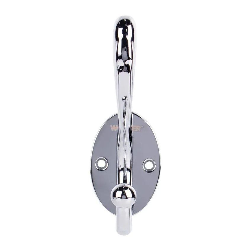 Gancho De Parede Duplo 100mm X 155mm Aluminio Prata Worker - imagem 3
