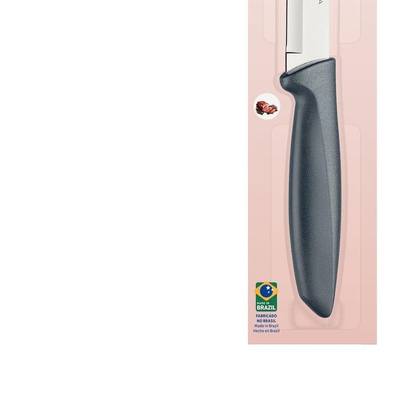 Faca Utility Plenus Corte Preciso Aço Inox Cabo Polipropileno Cinza Tramontina - imagem 5