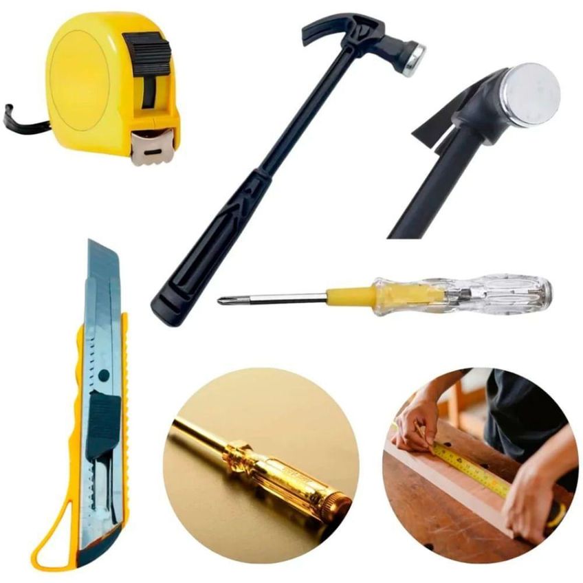 Conjunto De Ferramentas 5 Peças Bom-3403 Para Ajustes Medições Cortes E Reparos Elétricos Bomvink - imagem 5