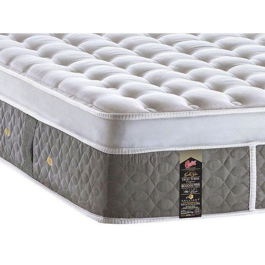 Cama Box Com Baú Queen Crc + Colchão Pocket Lightplush Euro Pillow Colchões Castor - imagem 4