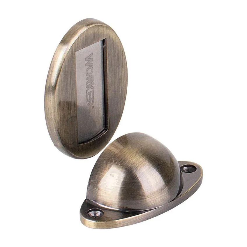Fixador De Porta Magnético Invisível 335400 Retenção Magnética Latão Antigo Worker 100mm - imagem 3