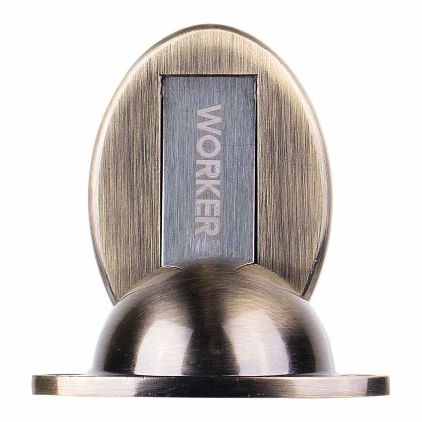 Fixador De Porta Magnético Invisível 335400 Retenção Magnética Latão Antigo Worker 100mm - imagem 4