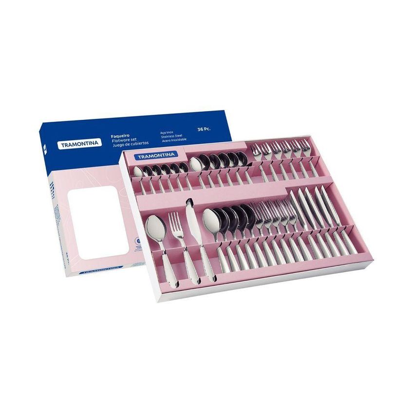 Faqueiro Laguna 36 Peças Aço Inox Para Churrasco Tramontina - imagem 5