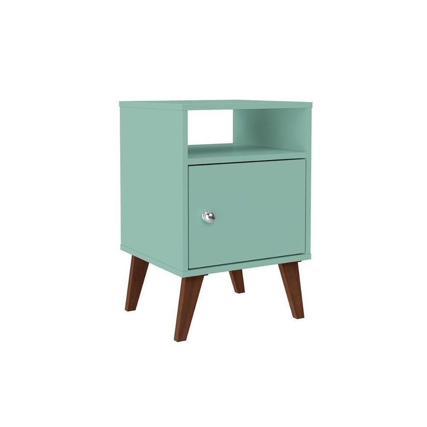 Mesa Cabeceira Casal RT3145 1 Porta MDF MDP Branco Movelbento - imagem 4