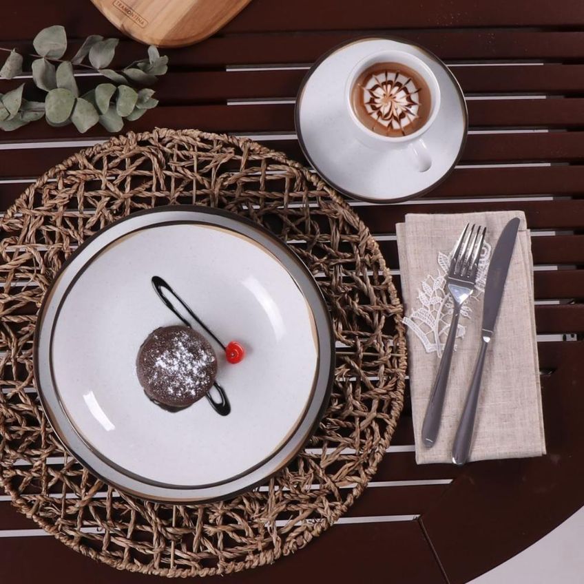 Jogo De Jantar Canyon 48 Peças Porcelana Decorada Branco Tramontina - imagem 3