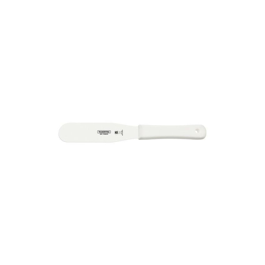 Espátula Para Confeiteiro Profissional Master Aço Inox Cabo Polipropileno Branco Antimicrobiano - imagem 3