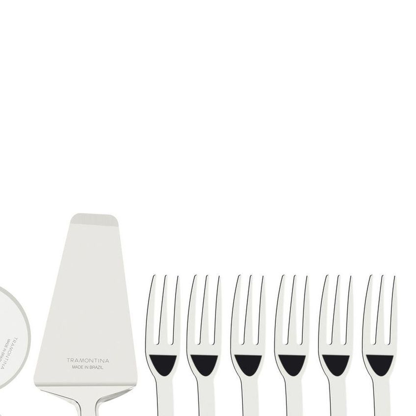 Kit Pizza 14 Peças Aço Inox Polipropileno Compatível Máquina Lavar Louças Vermelho Tramontina - imagem 3