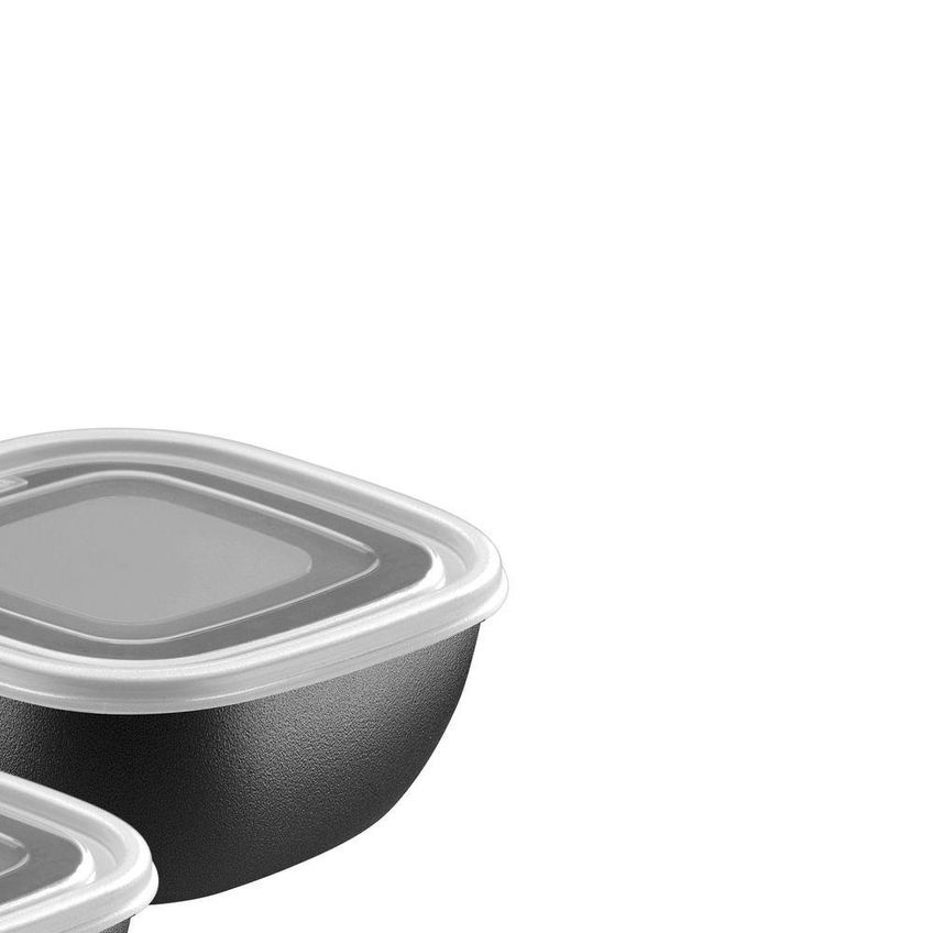 Jogo De Potes Mixcolor Armazenar Alimentos Polipropileno Proteção Antimicrobiana Preto Tramontina 3 - imagem 3