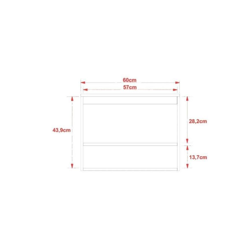 Gabinete De Banheiro Suspenso BN3606 1 Porta 60cm Amêndoa Branco Tecno Mobili - imagem 2