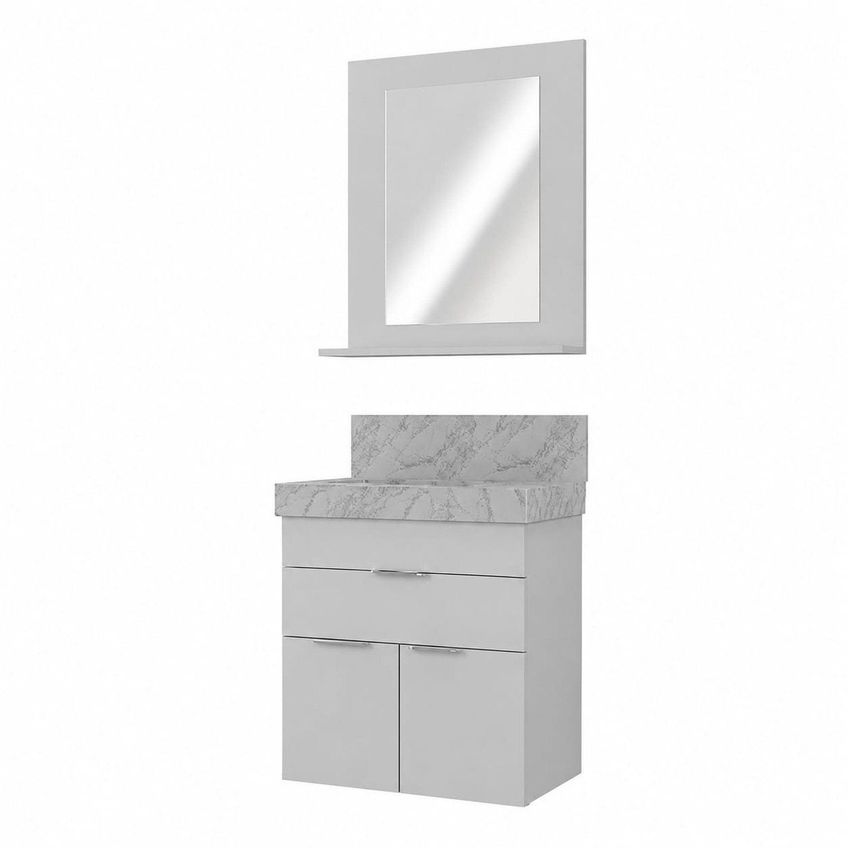 Conjunto Para Banheiro Liso 60cm Fly Branco - imagem 2