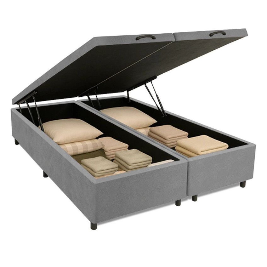 Base Box Baú Frontal Linhão Padrão S/A 41cm X 96cm Classic Cinza - imagem 3