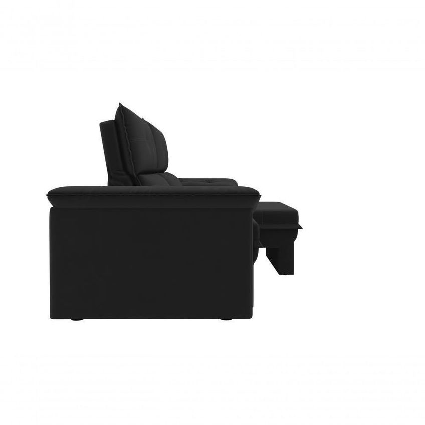 Sofá Com Chaise Aspen 2 Lugares Retrátil E Reclinável 180cm Preto Xflex Sofás - imagem 4