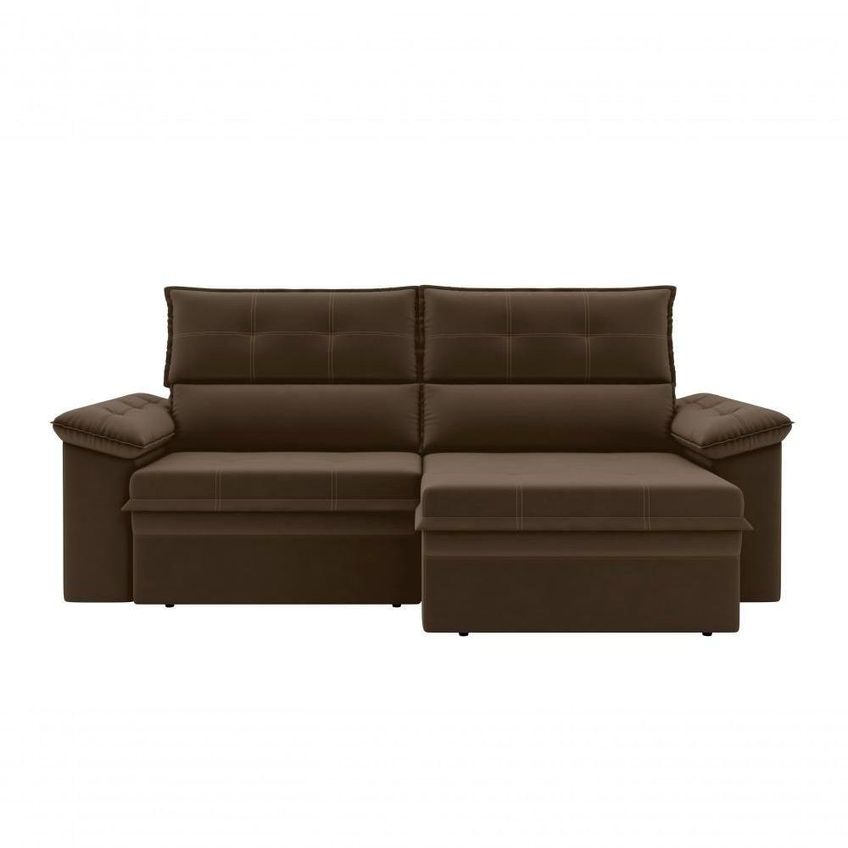 Sofá Aspen 2 Lugares Retrátil E Reclinável 180cm Marrom Xflex Sofás - imagem 3