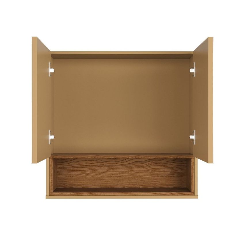 Espelheira Para Banheiro 2 Portas Orion Freijó/Fendi - imagem 4