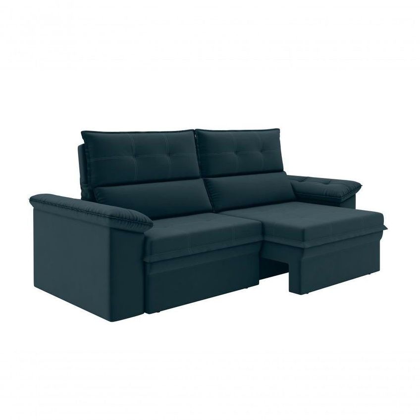 Sofá Aspen 2 Lugares Retrátil E Reclinável 180cm Petróleo Xflex Sofás - imagem 4