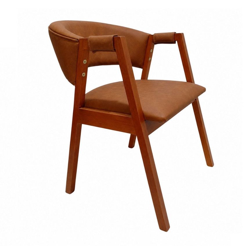 Kit Mesa Redonda 90cm Com 4 Poltronas Estofadas Confortáveis Para Cozinha E Espaço Gourmet Antilope - imagem 2