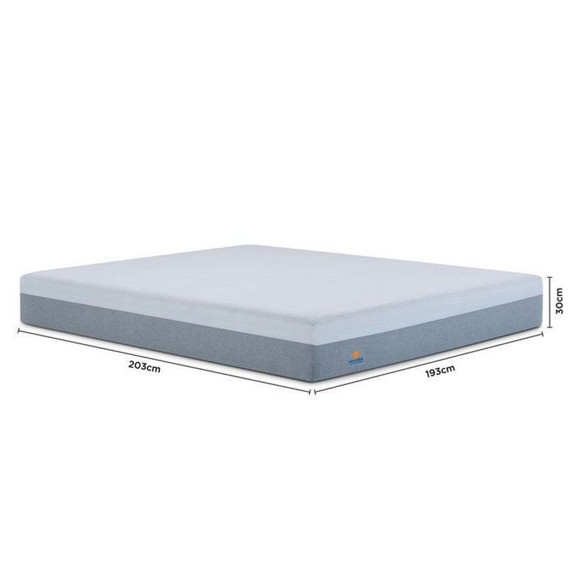 Colchão Super King Com Molas Ensacadas E Viscoelastica RL30 Branco/Cinza - imagem 2