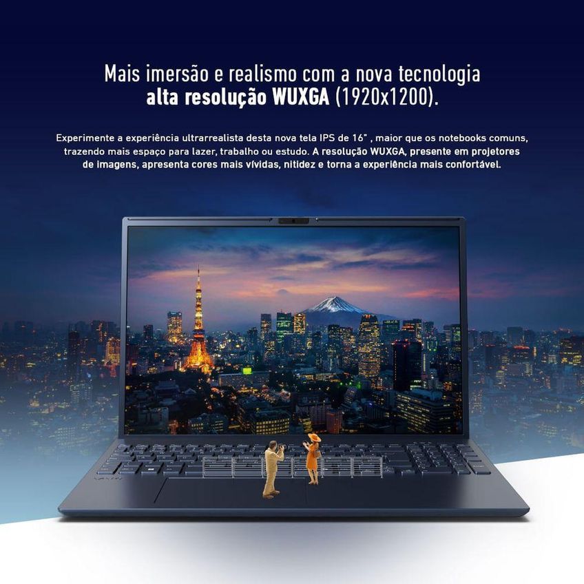 Notebook Vaio Fe16 Amd Ryzen 7-5825u Linux 12gb Ram 512gb Ssd 16 Ips Wuxga Antirreflexo Cinza Grafite - imagem 5