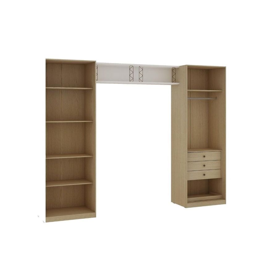 Quarto Infantil Modulado Completo E Funcional 4 Peças 100% Mdf Savana/Branco - imagem 4