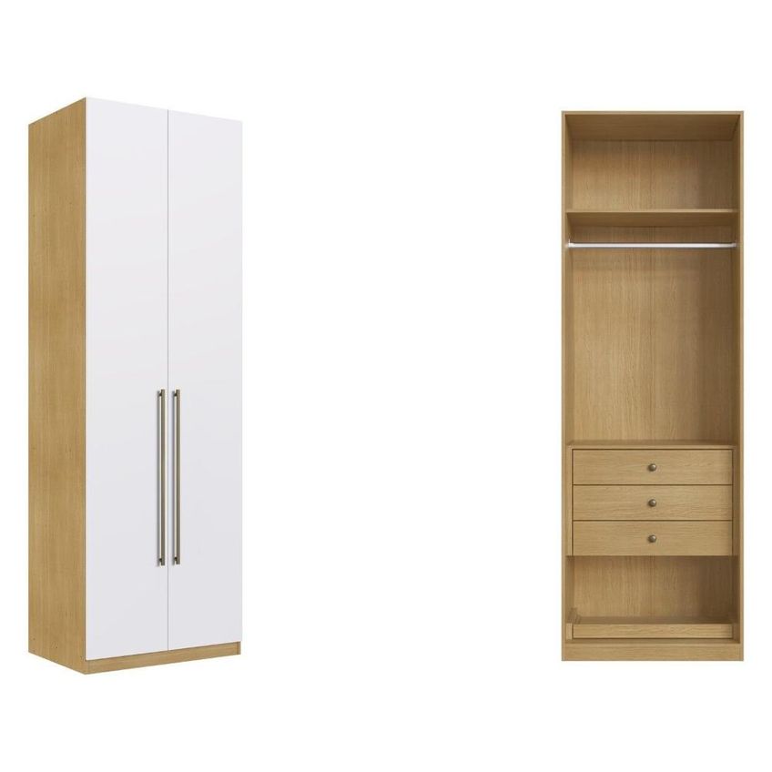 Quarto Infantil Modulado Completo E Funcional 4 Peças 100% Mdf Savana/Branco - imagem 5