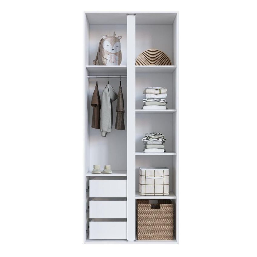 Guarda Roupas 2 Portas Cor Branco Linha Essencial Branco - imagem 4