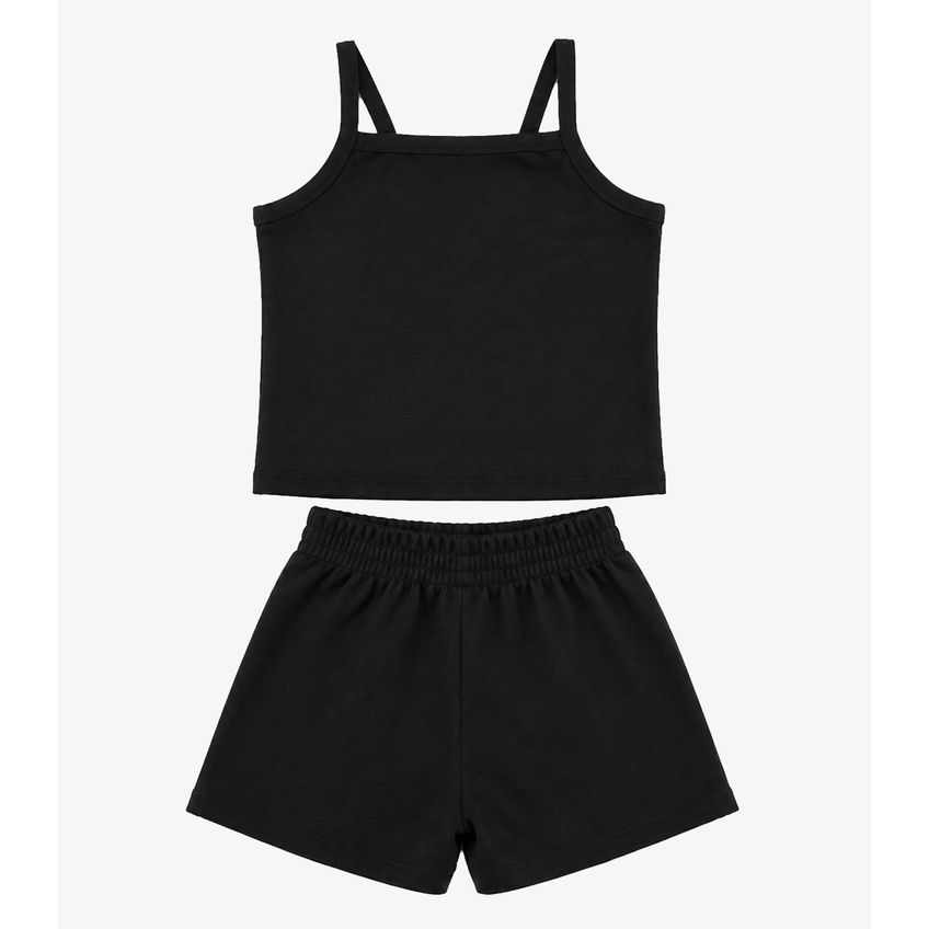 Conjunto Infantil Blusa E Shorts Feminino Select Preto 4 - imagem 5