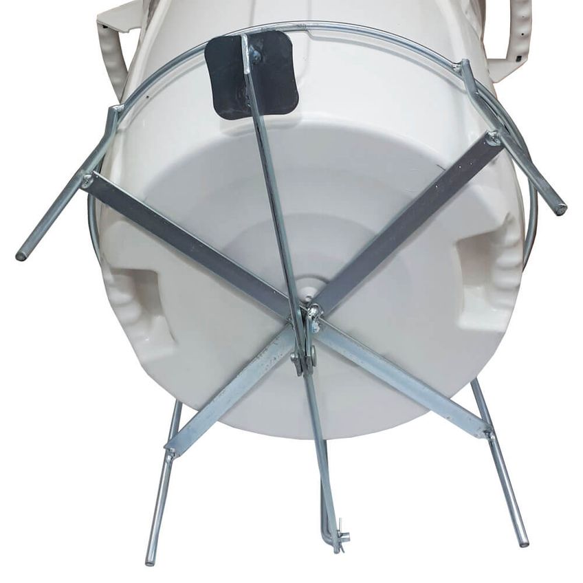 Cesto De Pedal Com Armação De Ferro 60 Litros Branco E8nb Jsn Jsn - imagem 3