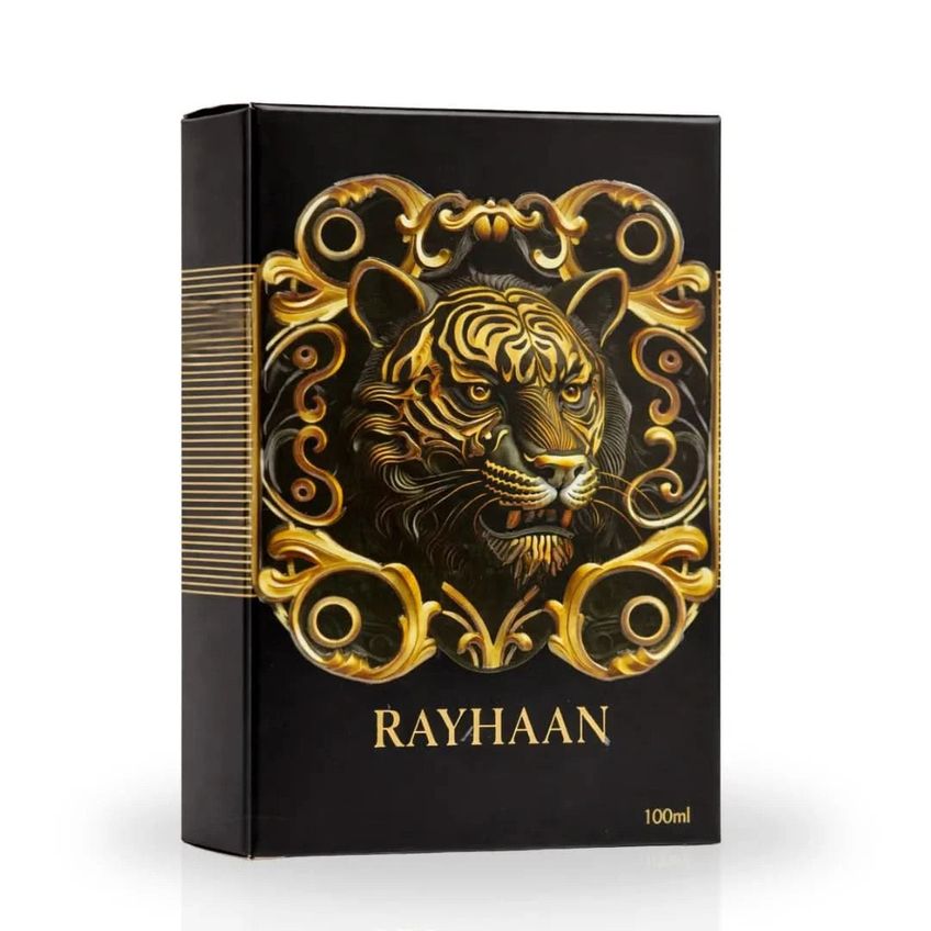 Eau De Parfum Spray Rayhaan Tiger 100 ml Amadeirado E Picante - imagem 3