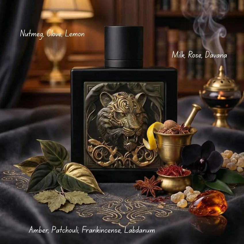 Eau De Parfum Spray Rayhaan Tiger 100 ml Amadeirado E Picante - imagem 4